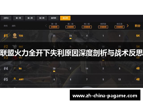 联盟火力全开下失利原因深度剖析与战术反思 联盟火力全开下失利原因深度剖析与战术反思